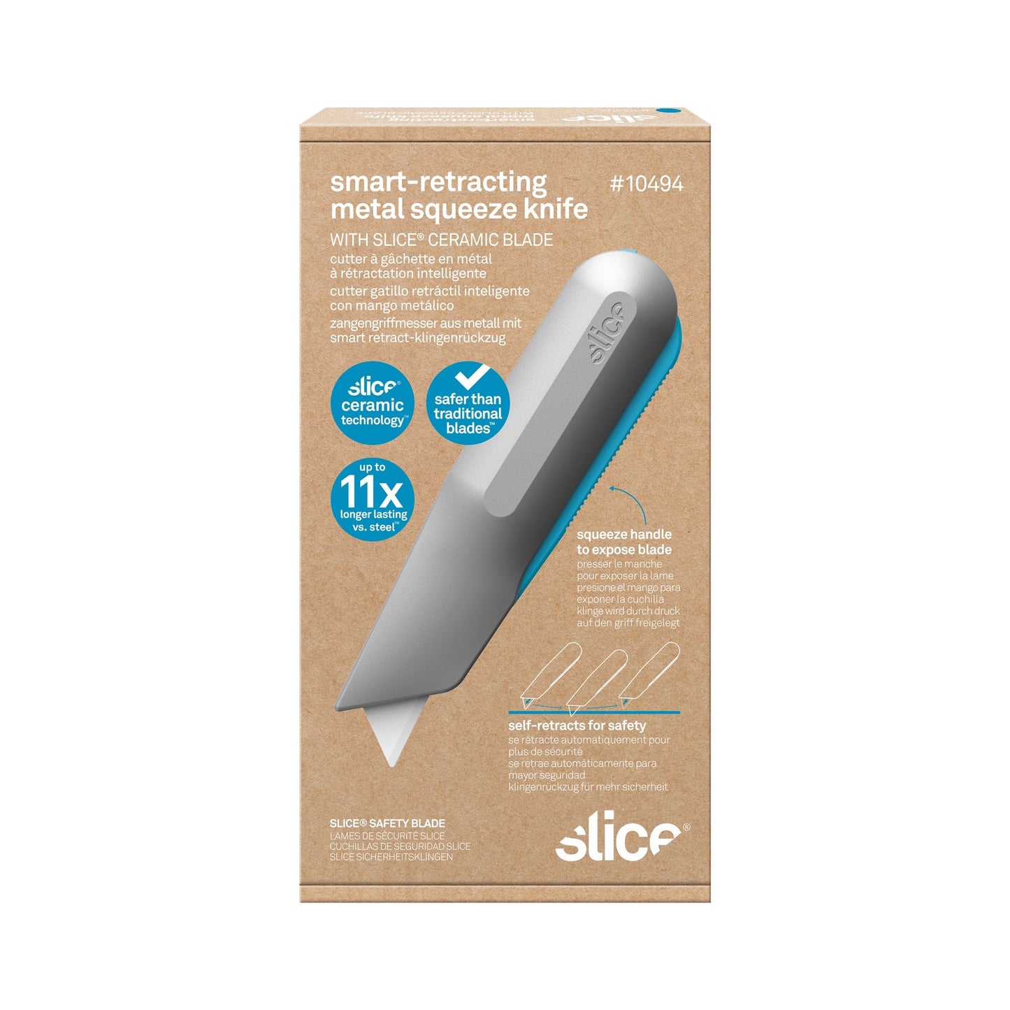 Cutter à gâchette en métal à rétractation intelligente