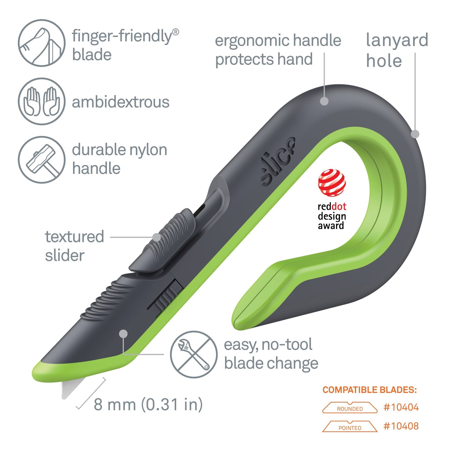 Cutter auto-rétractable pour emballage